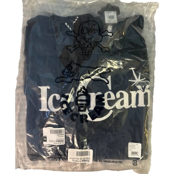 ICECREAM MAX HOODIE Black Size XXL BBC Embroidered Billionaire Boys Club Bape - Picture 6 of 8